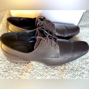 Calvin Klein Brodie brown lace-up leather oxfords